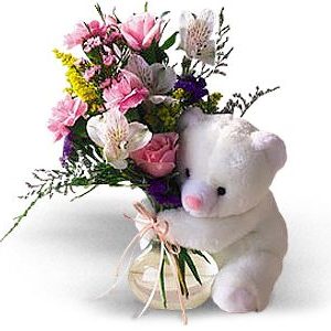 Beary Hug Bouquet HB at Holland Flowers Dubai, Send Flowers to Dubai UAE Birthday