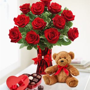 Combo Offer 24 Roses LR at Holland Flowers Dubai, Send Flowers to Dubai UAE Flowers