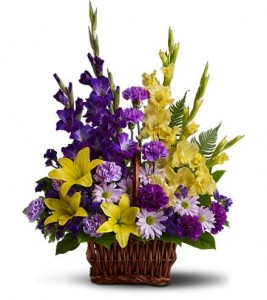 Glory in a Basket BA at Holland Flowers Dubai, Send Flowers to Dubai UAE Flowers