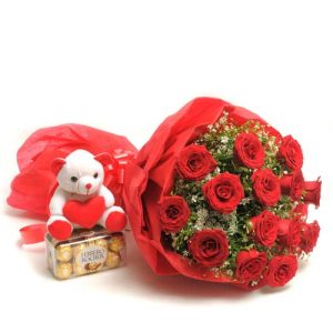 Love Combo Burst LR HAB at Holland Flowers Dubai, Send Flowers to Dubai UAE Flowers