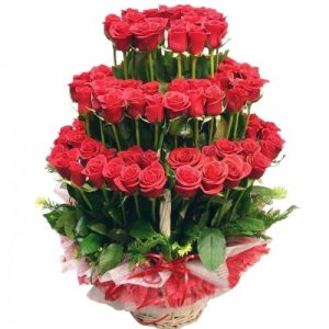 Precious Princess (49roses) at Holland Flowers Dubai, Send Flowers to Dubai UAE Basket Arrangements