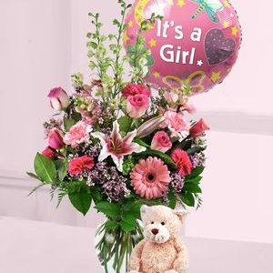 Welcome to Paradise BG at Holland Flowers Dubai, Send Flowers to Dubai UAE Baby Girl